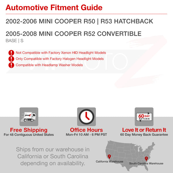 2002-2006 Mini R50 | R53 Cooper Chrome Headlight