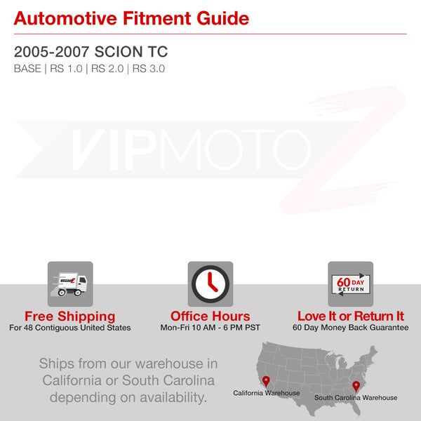 2005-2007 Scion tC Black Headlight