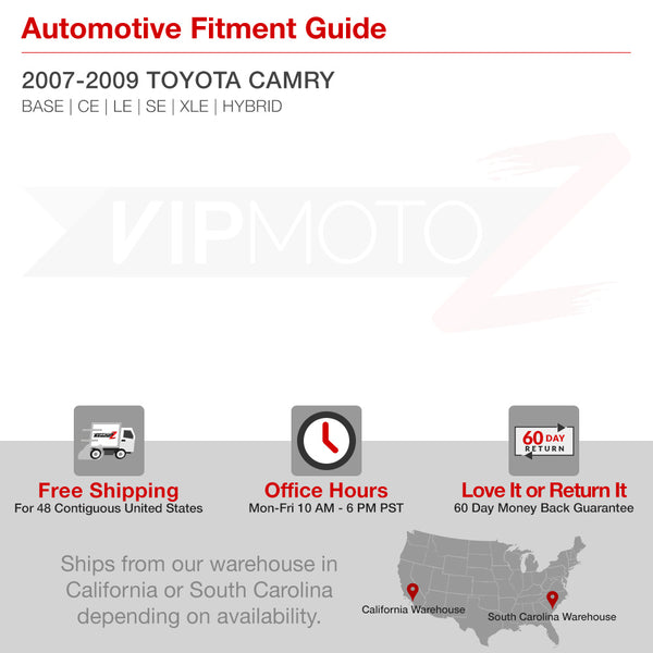 2007-2009 Toyota Camry Black Headlight