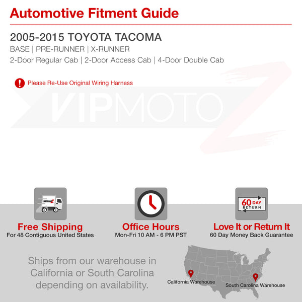 2005-2015 Toyota Tacoma Factory Style Tail Light