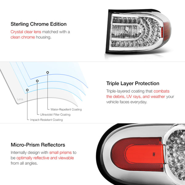 2007-2015 Toyota FJ Cruiser Chrome Tail Light