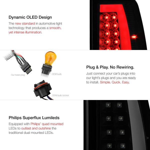1999-2002 Chevrolet Silverado 1500 | 2500 | 3500 Sinister Black Tail Light