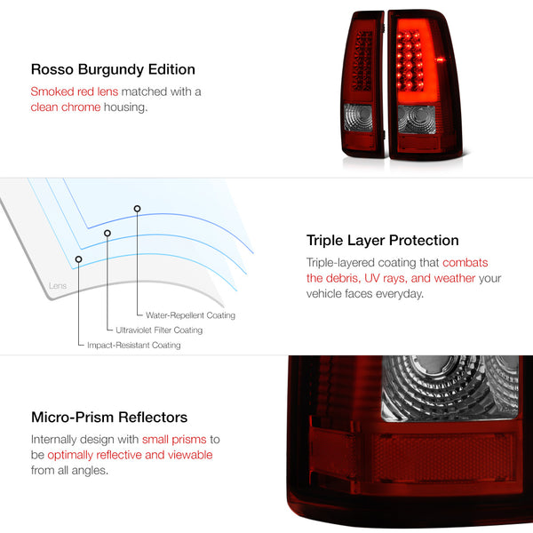 1999-2002 Chevrolet Silverado 1500 | 2500 | 3500 Red Tail Light