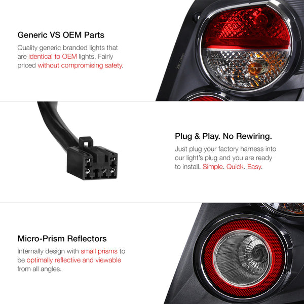 2012-2014 Chevrolet Sonic Rosso Burgundy Tail Light