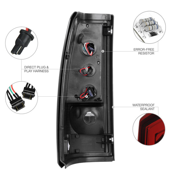 2003-2006 Chevrolet Silverado 1500 | 2500 | 3500 Rosso Burgundy Tail Light