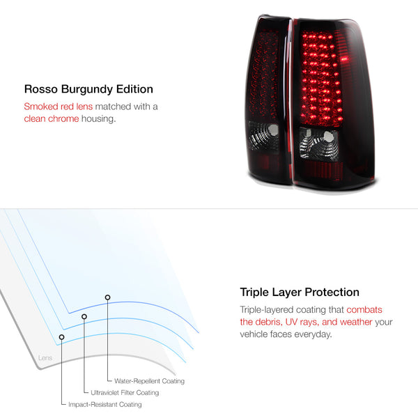 2003-2006 Chevrolet Silverado 1500 | 2500 | 3500 Rosso Burgundy Tail Light
