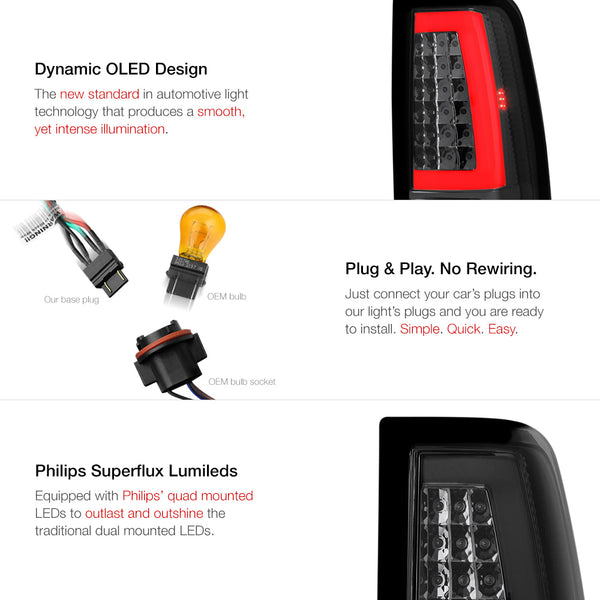 2003-2006 Chevrolet Silverado 1500 | 2500 | 3500 Smoked Tail Light