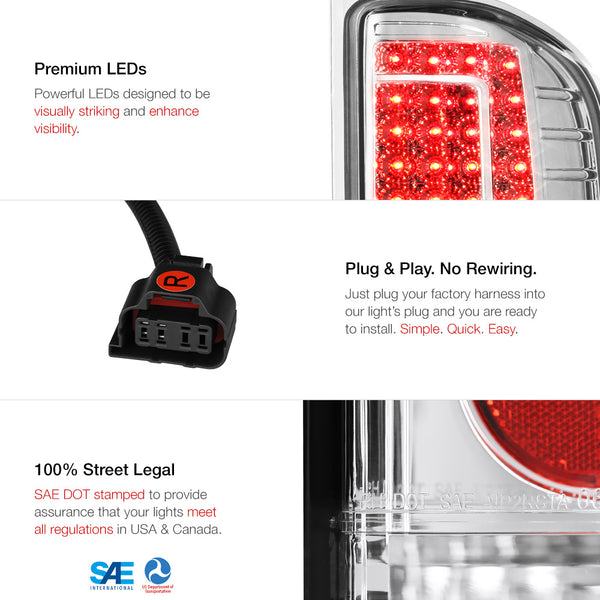 2007-2013 Chevrolet Silverado 1500 | 2500HD | 3500HD Chrome Tail Light