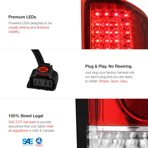 2007-2013 Chevrolet Silverado 1500 | 2500HD | 3500HD Rosso Red Tail Light