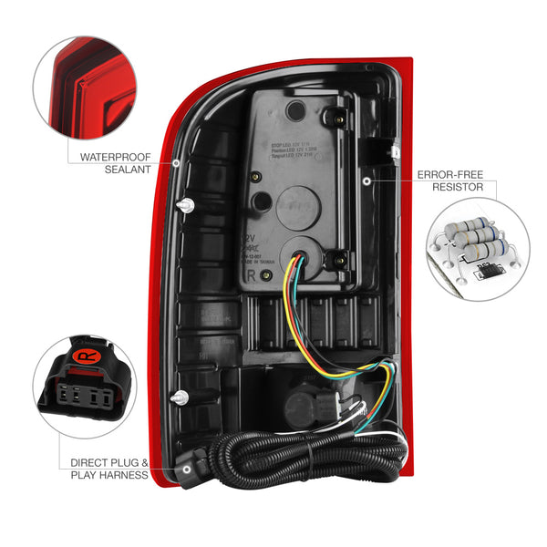 2007-2013 Chevrolet Silverado 1500 | 2500HD | 3500HD Rosso Red Tail Light
