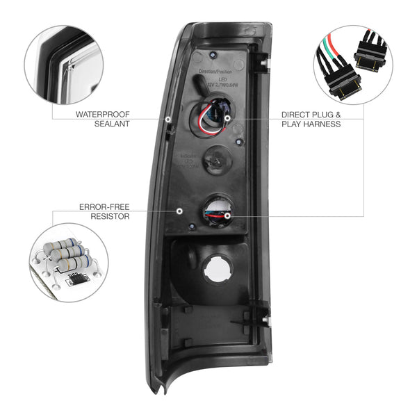 1999-2002 Chevrolet Silverado 1500 | 2500 | 3500 Chrome Tail Light