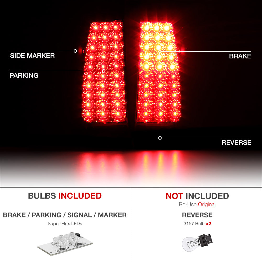 Rosso Red LED Tail Lights - Vipmotoz