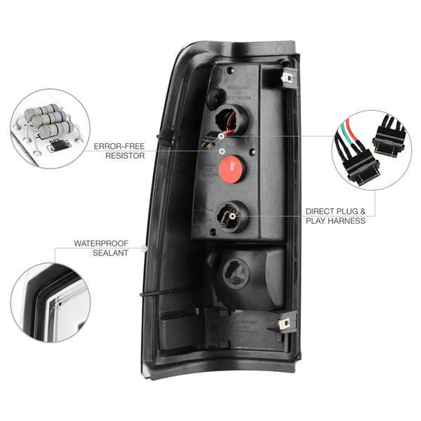 1999-2002 Chevrolet Silverado 1500 | 2500 | 3500 Chrome Tail Light