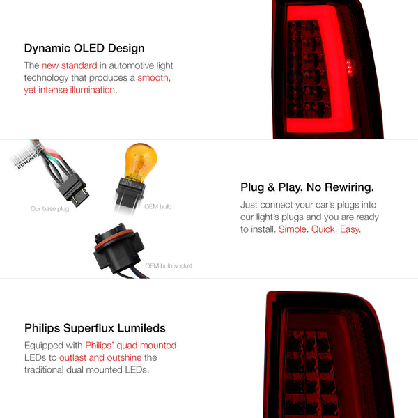 1999-2002 Chevrolet Silverado 1500 | 2500 | 3500 Red Tail Light