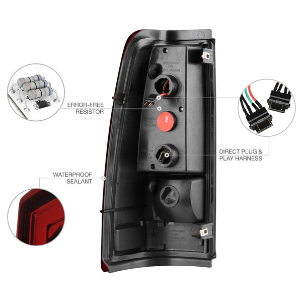 1999-2002 Chevrolet Silverado 1500 | 2500 | 3500 Red Tail Light