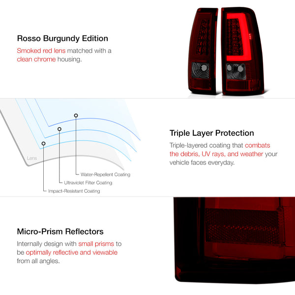 1999-2002 Chevrolet Silverado 1500 | 2500 | 3500 Red Tail Light