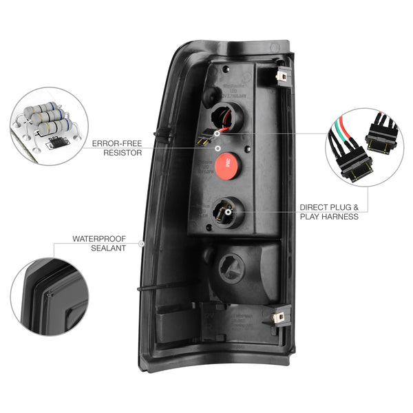 1999-2002 Chevrolet Silverado 1500 | 2500 | 3500 Smoked Tail Light
