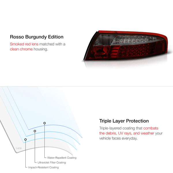 Rosso burgundy LED Tail Lights