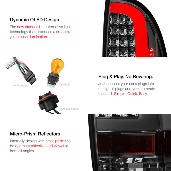 2005-2015 Toyota Tacoma Smoked Tail Light