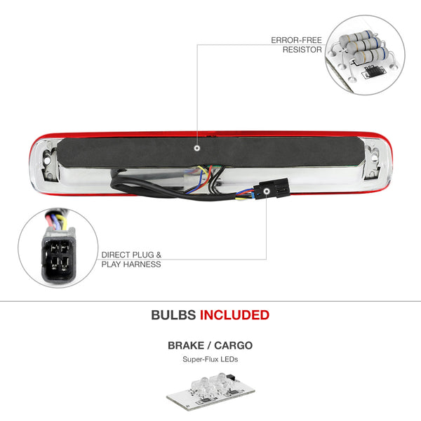 1999-2006 Chevrolet Silverado 1500 | 2500 | 3500 Black Third Brake Light