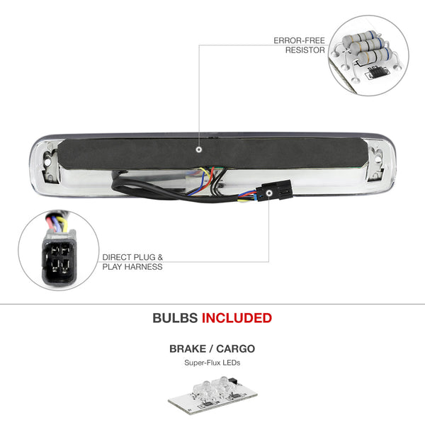 1999-2006 Chevrolet Silverado 1500 | 2500 | 3500 Black Third Brake Light