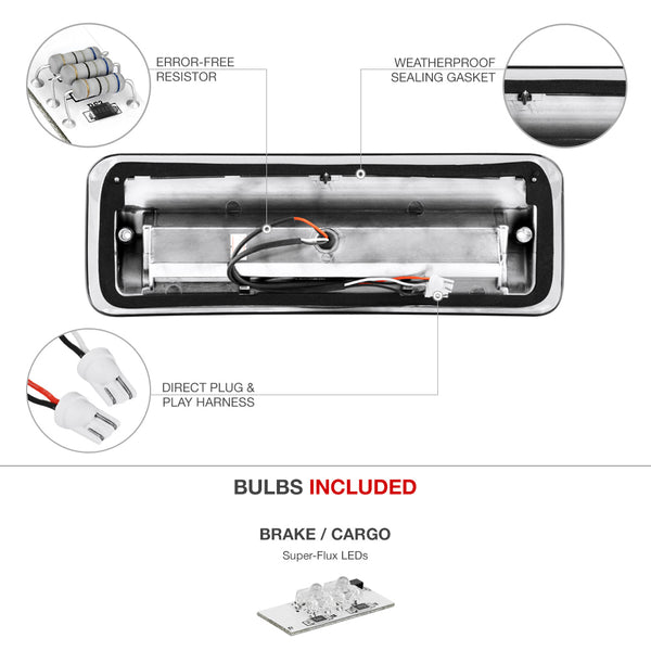 2004-2008 Ford F-150 Black Third Brake Light