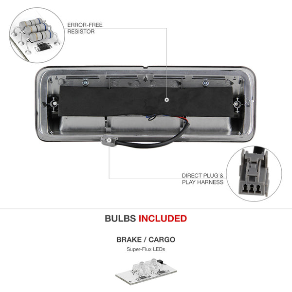 2004-2008 Ford F-150 Black Third Brake Light