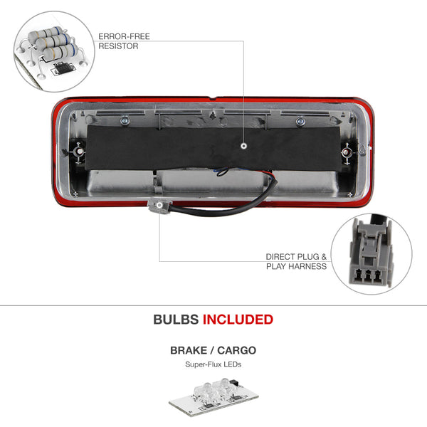 2004-2008 Ford F-150 Black Third Brake Light