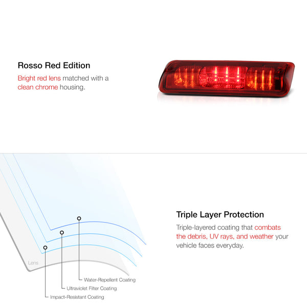 2004-2008 Ford F-150 Black Third Brake Light