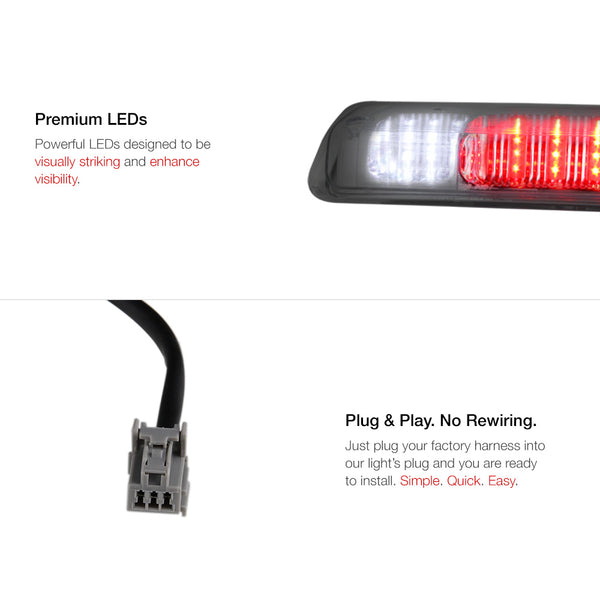 2004-2008 Ford F-150 Black Third Brake Light