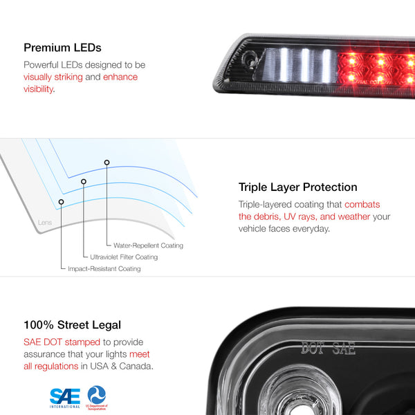2009-2014 Ford F-150 Black Third Brake Light