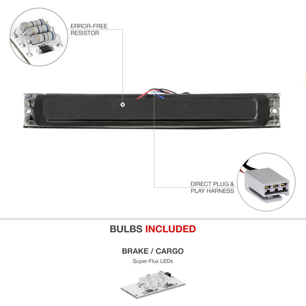 1997-2003 Ford F-150 Black Third Brake Light