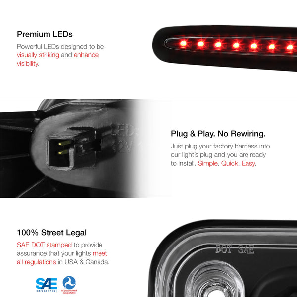 2000-2005 Chevrolet Impala Black Third Brake Light