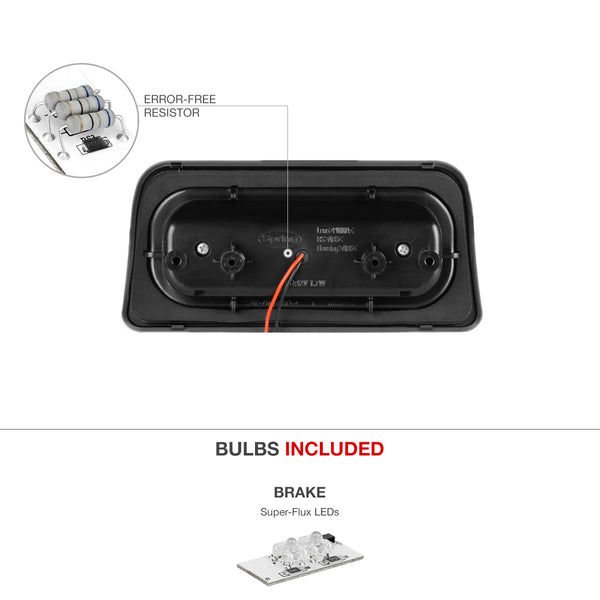 1994-2003 Chevrolet S10 Pickup Black Third Brake Light