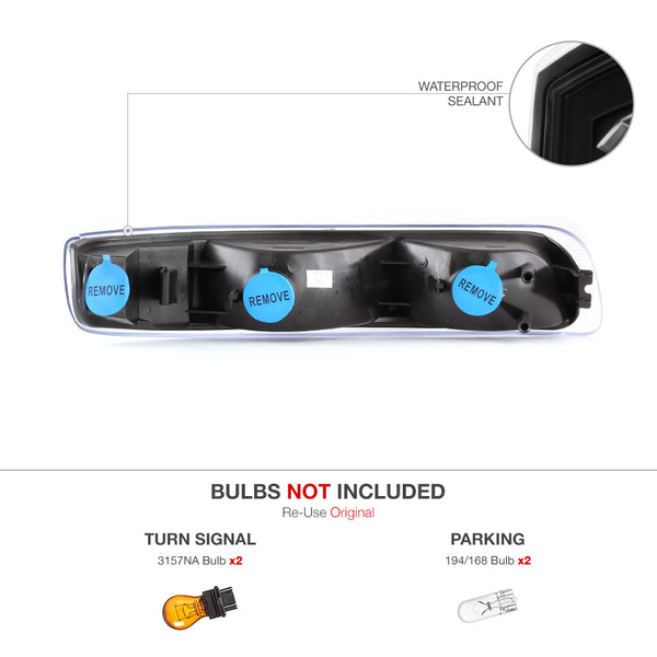 1999-2002 Chevrolet Silverado 1500 | 2500 | 3500 Black Corner Light