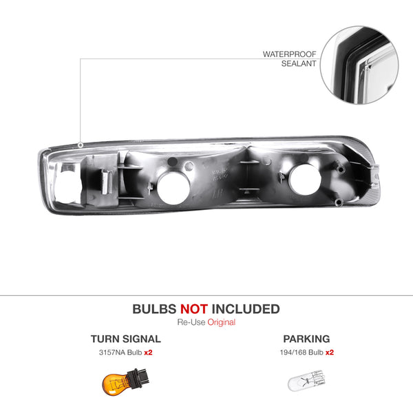1999-2002 Chevrolet Silverado 1500 | 2500 | 3500 Chrome Corner Light
