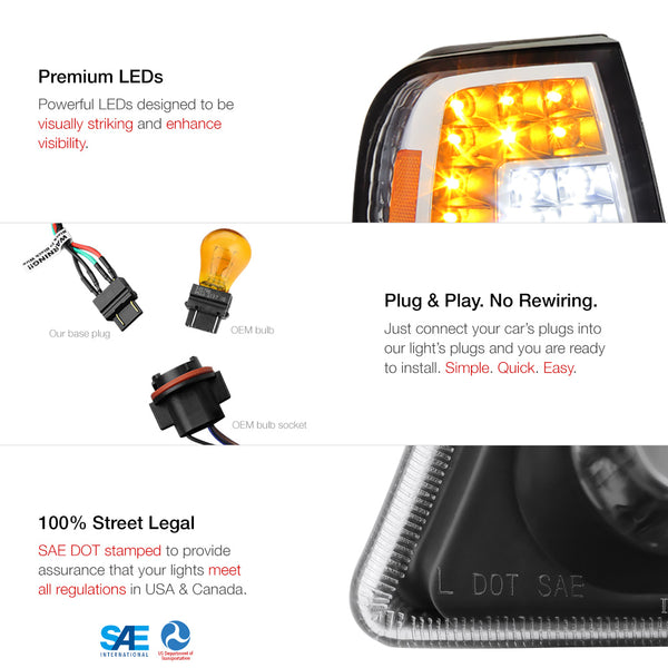 1997-2003 Ford F-150 Black Corner Light