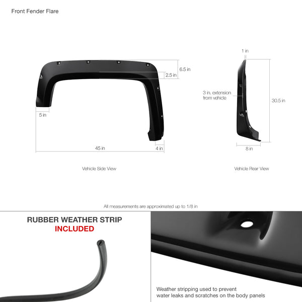 2014-2016 Chevrolet Silverado 1500 Fendor Flare