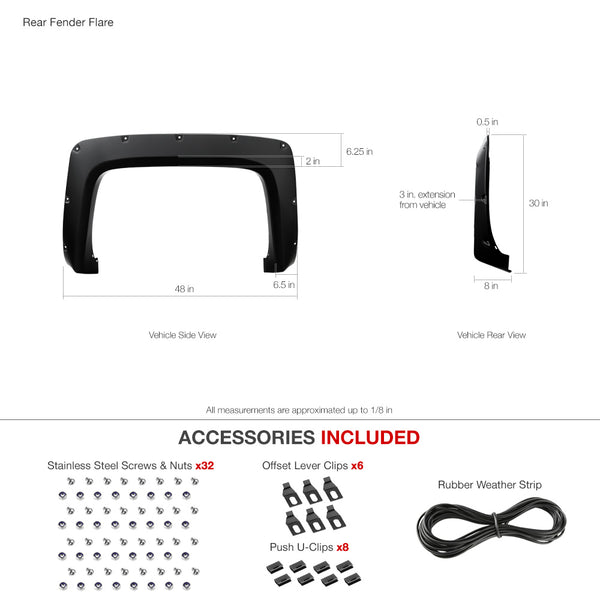 2014-2016 Chevrolet Silverado 1500 Fendor Flare