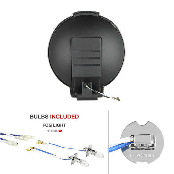 Universal DIY Light Kit Black Fog Light