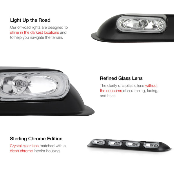 Universal DIY Light Kit Chrome Fog Light