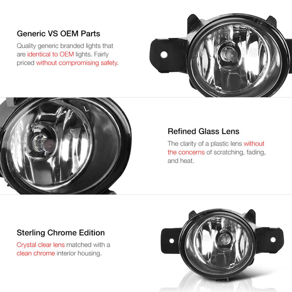 2007-2012 Nissan Sentra Chrome Fog Light