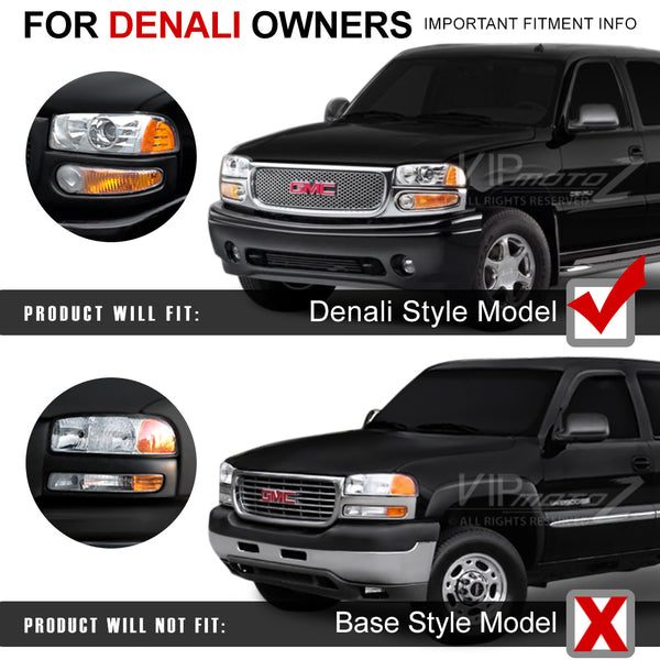 <b>2001 GMC Sierra C3<br>2002-2006 GMC Sierra 1500 Denali<br>2007 GMC Classic Sierra Denali<br>2001-2006 GMC Yukon Denali<br>2000-2006 GMC Yukon XL Denali</b>
