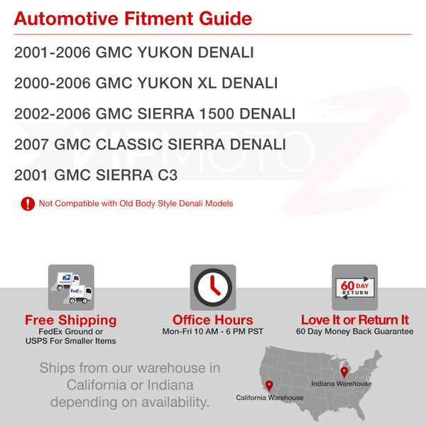 2001-2006 GMC Yukon Denali Chrome Corner Light