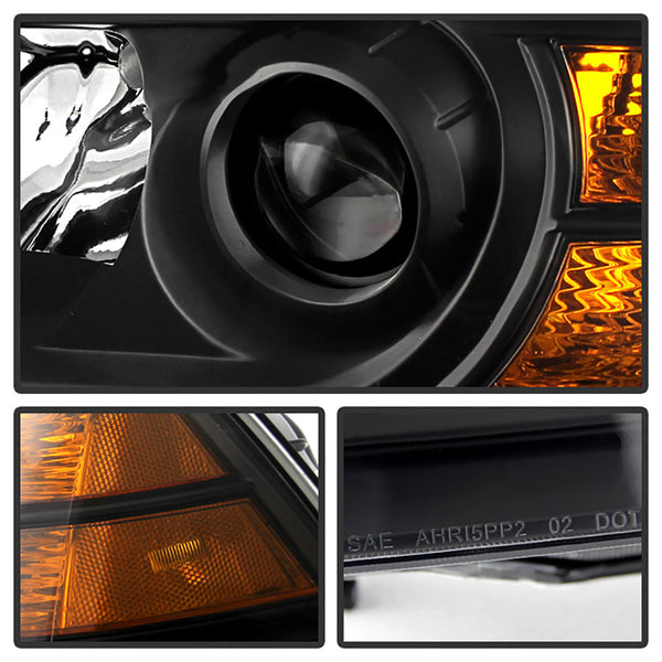 2004-2006 Acura MDX Black Headlight
