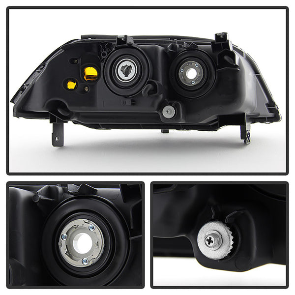2004-2006 Acura MDX Black Headlight