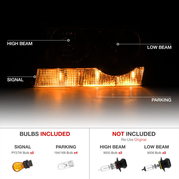 2005-2008 Chrysler 300 Smoked Headlight