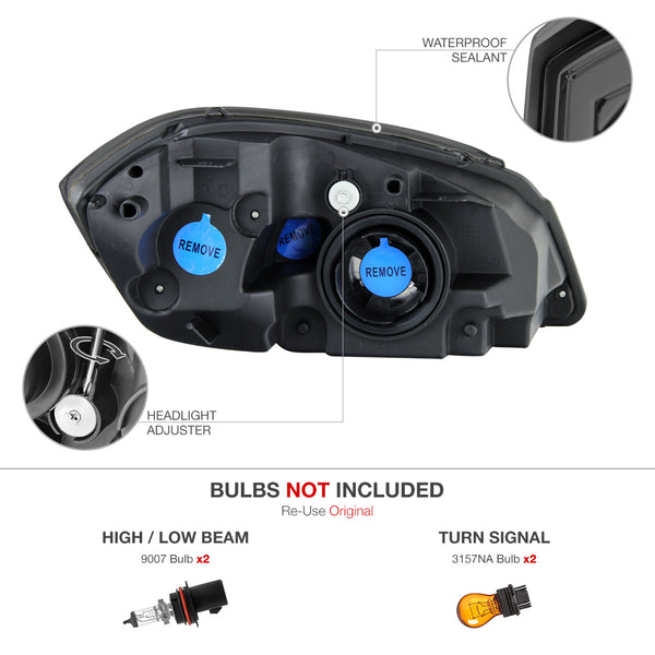 2005-2010 Chevrolet Cobalt Smoked Headlight