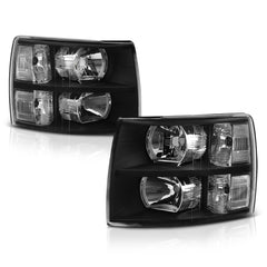 2007-2013 Chevrolet Silverado 1500 Black Headlight