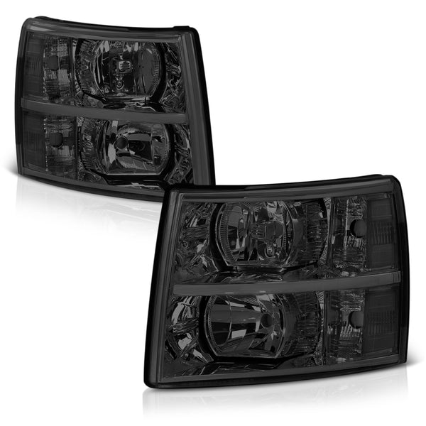 2007-2013 Chevrolet Silverado 1500 Smoked Headlight